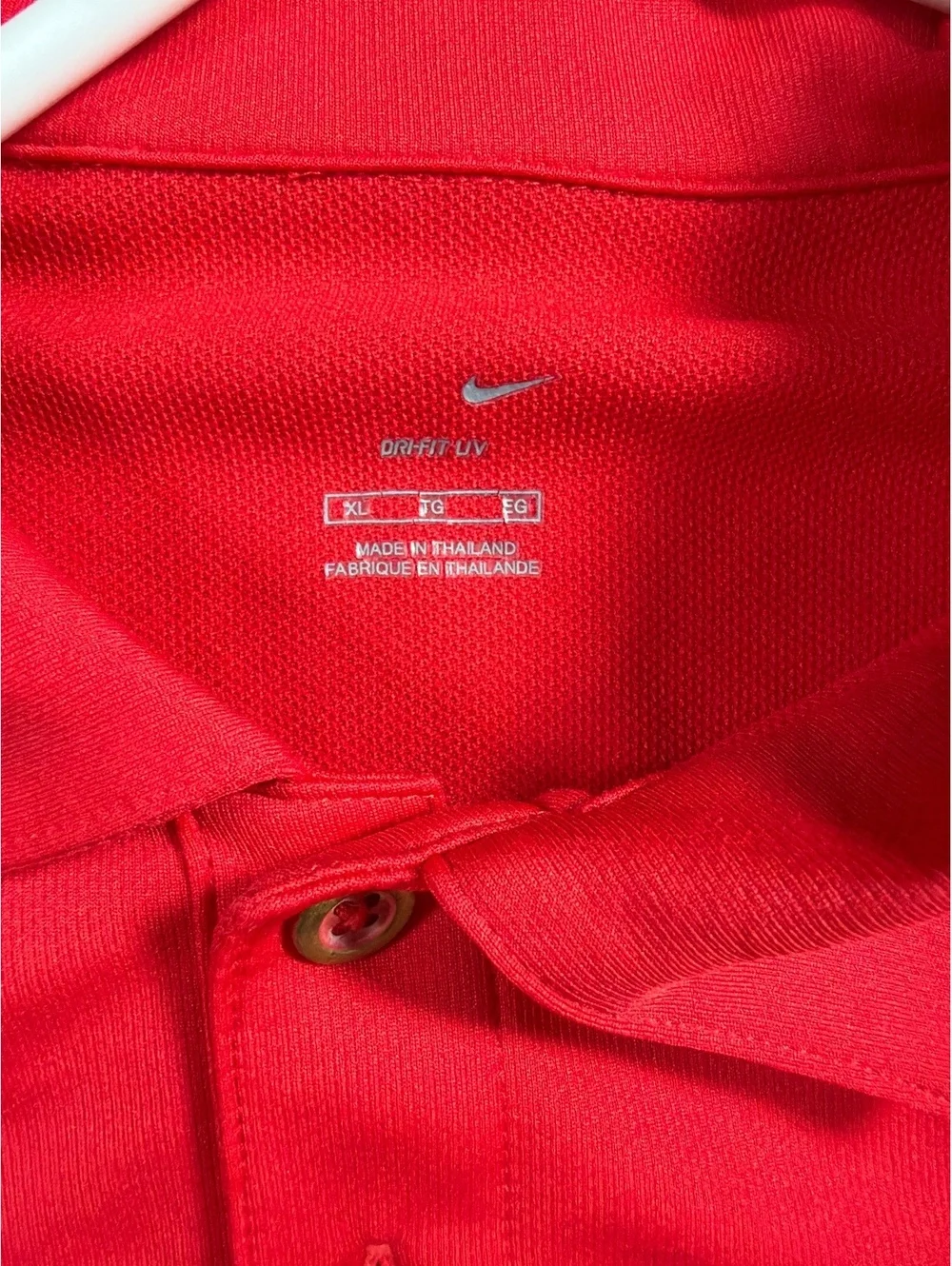 XL - Men - Nike Dri-FIT UV Red Polo Golf